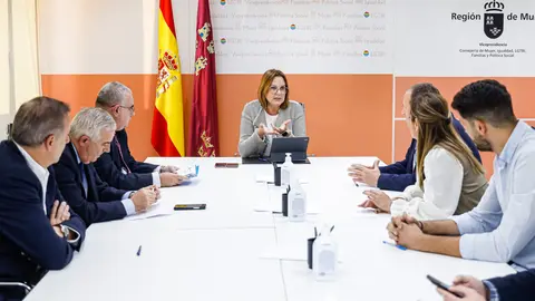Reuni&oacute;n de Isabel Franco con representantes de Adermur y con los de la Federaci&oacute;n de Residencias y Servicios de Atenci&oacute;n a los Mayores Sector Solidario (Lares)