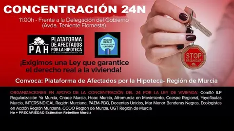 Cartel de la concentraci&oacute;n (Imagen: PAH)