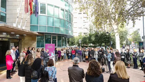 Lectura del manifiesto por el 25N