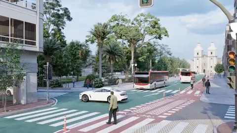 Proyecci&oacute;n del plan de movilidad de Murcia