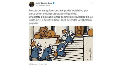 Tuit de Javier S&aacute;nchez Serna