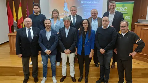 Participantes en la jornada sobre medicina y tenis (Foto: UCAM)
