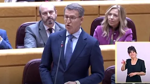 Alberto Nu&ntilde;ez Feij&oacute;o, l&iacute;der del Partido Popular en Espa&ntilde;a durante su comparecencia en el Senado el 21 de diciembre de 2022 (foto: Europa Press)