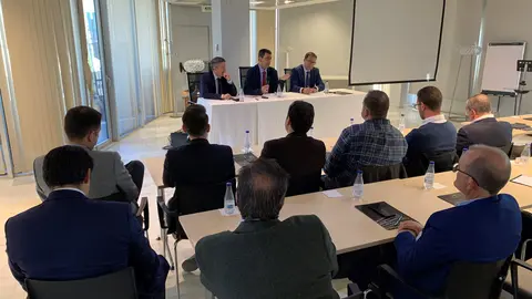 El consejero de Fomento e Infraestructuras, Jos&eacute; Ram&oacute;n D&iacute;ez de Revenga, en la jornada organizada por la Federaci&oacute;n Regional de Empresarios de la Construcci&oacute;n de la Regi&oacute;n de Murcia (Frecom)