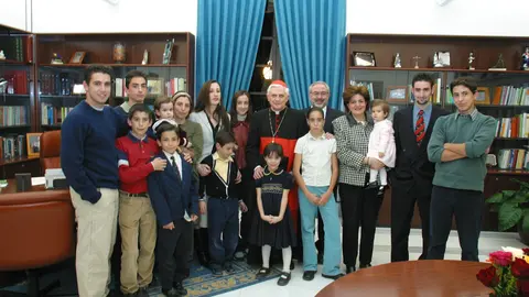 El Papa Benedicto con la familia del Presidente de la UCAM