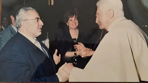 Encuentro del Presidente de la UCAM con el Papa Benedicto