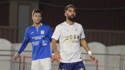 Imagen del encuentro entre el Mar Menor FC y el UCAM Murcia CF