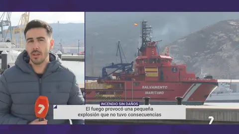 Javier Gonz&aacute;lez informa sobre el incendio en un barco