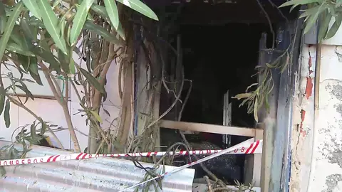 El estado de una vivienda de Cieza tras incendiarse
