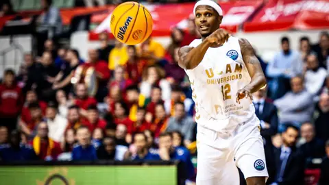 El jugador del UCAM Murcia CB, Thad McFadden