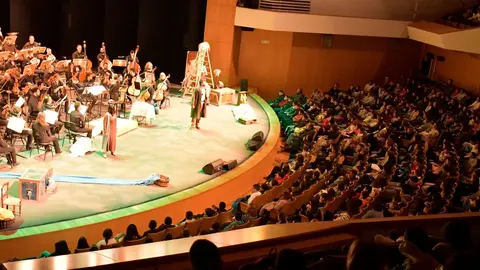 Imagen de archivo de una actuaci&oacute;n de la Orquesta Sinf&oacute;nica de la Regi&oacute;n de Murcia en el Auditorio Regional V&iacute;ctor Villegas