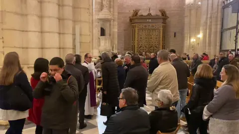 Misa del Mi&eacute;rcoles de Ceniza en la Catedral de Murcia (foto: La 7)