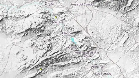 Zona de la Regi&oacute;n de Murcia en donde se han registrado este jueves dos terremotos de 1,5 (foto: La 7)