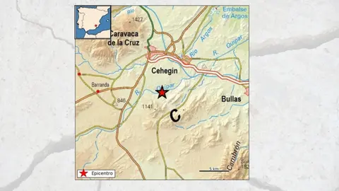 Epicentro del terremoto