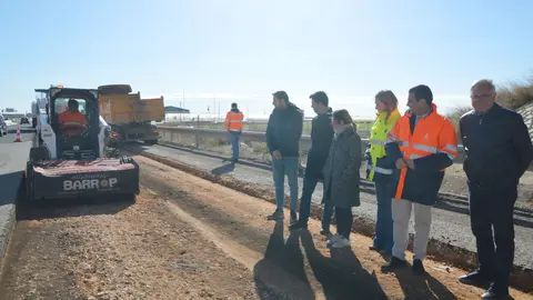 El consejero de Fomento e Infraestructuras, Jos&eacute; Ram&oacute;n D&iacute;ez de Revenga, visita la finalizaci&oacute;n de las obras de mejora de la Autov&iacute;a del Mar Menor enmarcada en la estrategia 'M&aacute;s Cerca'