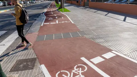 Foto de archivo de un carril bici (foto: Ayuntamiento de Cartagena)