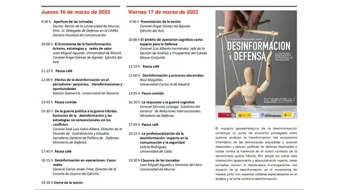 Jornadas de Desinformaci&oacute;n y Defensa