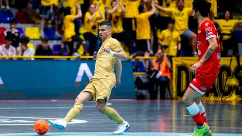 Imagen de la final entre el FC Barcelona y el Jimbee