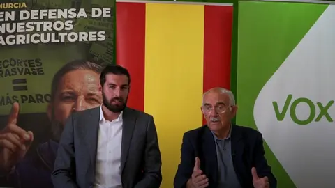 Alberto Garre junto a Jos&eacute; &Aacute;ngel Antelo, n&uacute;mero 1 en la lista de Vox para las elecciones de la Regi&oacute;n de Murcia (foto: Vox)