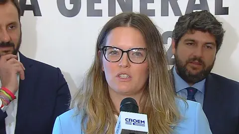 Almudena Abell&aacute;n, presidenta de la AJE Regi&oacute;n de Murcia (foto: La 7)