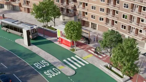 Detalle del plan de movilidad en el Barrio del Carmen