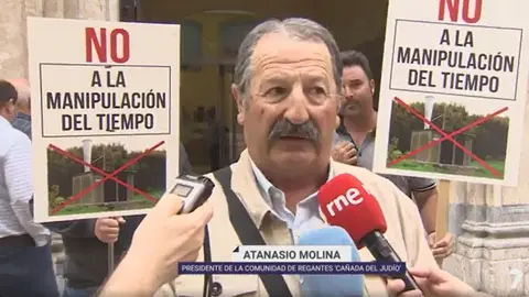 Atanasio Molina, presidente de la Comunidad de Regantes 'Ca&ntilde;ade del Jud&iacute;o'