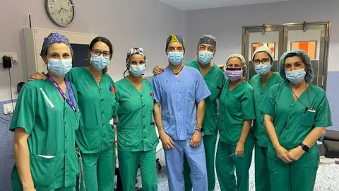 En la imagen, el equipo de trasplantes del hospital Rafael M&eacute;ndez de Lorca, coordinado por la doctora Ana Berruezo.