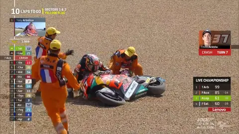 Ca&iacute;da de Pedro Acosta (Foto: MotoGP)