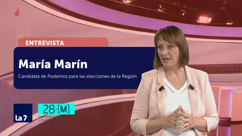 Mar&iacute;a Mar&iacute;n, candidata de Podemos para las elecciones en la Regi&oacute;n de Murcia (foto: La 7)