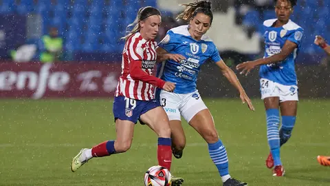Lance del hist&oacute;rico encuentro entre el Alhama ElPozo y el Atl&eacute;tico de Madrid en la Copa de la Reina (foto: @FutfFemRFEF)