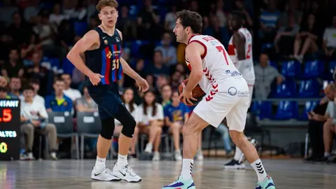 Lance del choque entre Bar&ccedil;a y UCAM Murcia CB (foto: La 7)
