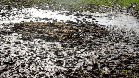 Barro por lluvia
