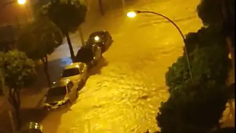 Imagen de archivo de las &uacute;ltimas inundaciones en Cartagena (foto: La 7)