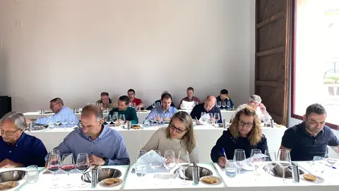 Imagen de la cata de calificaci&oacute;n de la a&ntilde;ada 2022 en la DOP Jumilla (foto: DOP Jumilla)