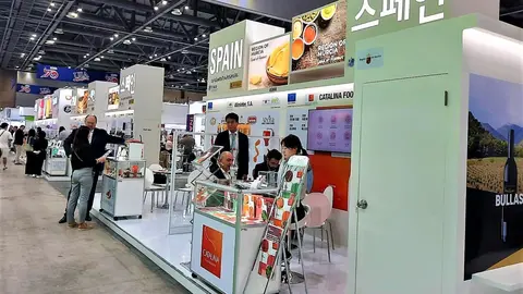 Zona de las empresas de la Regi&oacute;n de Murcia en la feria de Se&uacute;l.
