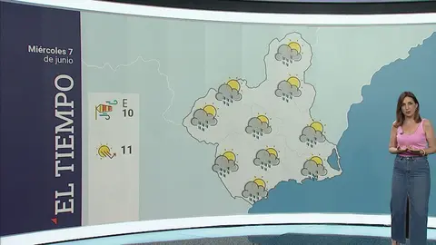 Este mi&eacute;rcoles las lluvias vuelven a la Regi&oacute;n de Murcia con la llegada de la borrasca &Oacute;scar (foto: La 7)