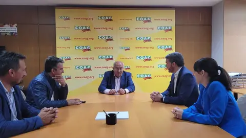 El consejero en funciones, Antonio Luengo, durante la reuni&oacute;n celebrada en la sede nacional de COAG, en Madrid