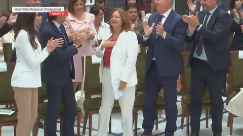 Visitaci&oacute;n Mart&iacute;nez, despu&eacute;s de ser elegida presidenta de la Asamblea Regional