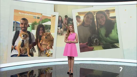 Los futuros veterinarios de la UMU, en la orla con sus mascotas