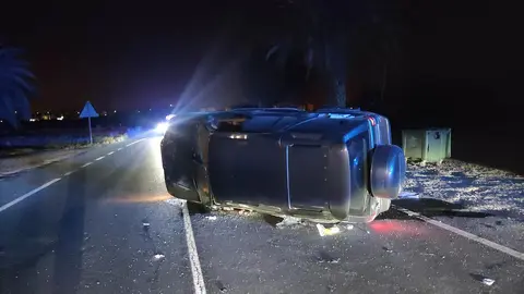 Accidente de tr&aacute;fico en Mazarr&oacute;n (foto: 112 Regi&oacute;n de Murcia)