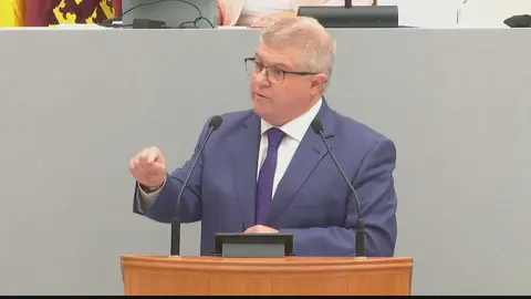 Jos&eacute; V&eacute;lez, portavoz del Grupo Parlamentario Socialista en la Asamblea (foto: La 7)