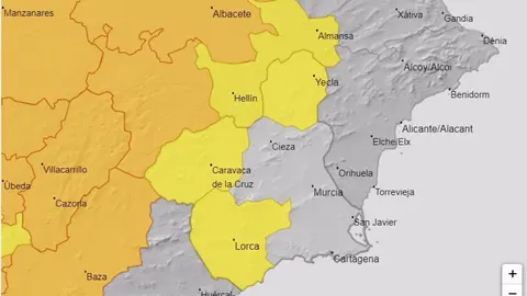 Meteorolog&iacute;a activa el aviso amarillo por temperaturas de hasta 38&ordm;C este domingo en casi toda la Regi&oacute;n
