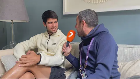 Entrevista de Carlos Alcaraz en La 7 Deportes tras ganar Wimbledon (foto: La 7)
