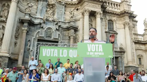 Abascal, en la plaza de Belluga (Murcia)