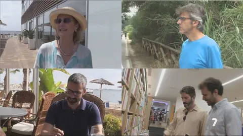 De arriba a abajo y de izq. a der., Lourdes M&eacute;ndez, Luis Alberto Mar&iacute;n, Paco Lucas y Javier S&aacute;nchez Serna (der) junto a su compa&ntilde;ero de partido V&iacute;ctor Egio