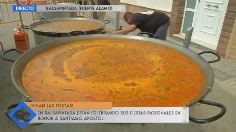 Paellas gigantes para las fiestas de Santiago Ap&oacute;stol en Balsapintada (foto: La 7)