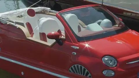Fiat 500 lancha que se encuentra en San Pedro del Pinatar (foto: La 7)