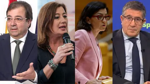 De izquierda a derecha, Fern&aacute;ndez Vara, Francina Armengol, Eva Granados y Patxi L&oacute;pez