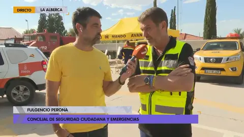 David Silvente entrevista en directo para Murcia Conecta a Fulgencio Perona (foto: La 7)