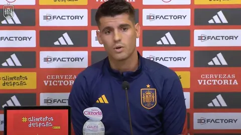 &Aacute;lvaro Morata, en la lectura del comunicado